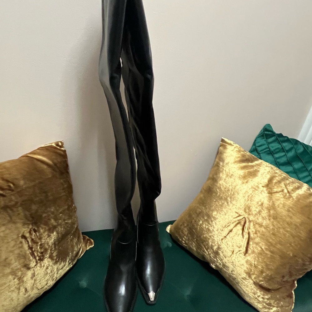 Azalea Wang over the knee boots